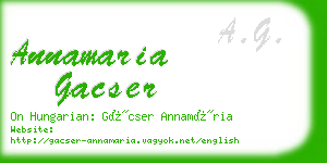 annamaria gacser business card